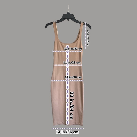 Tan bodycon dress - Picture 2 of 3